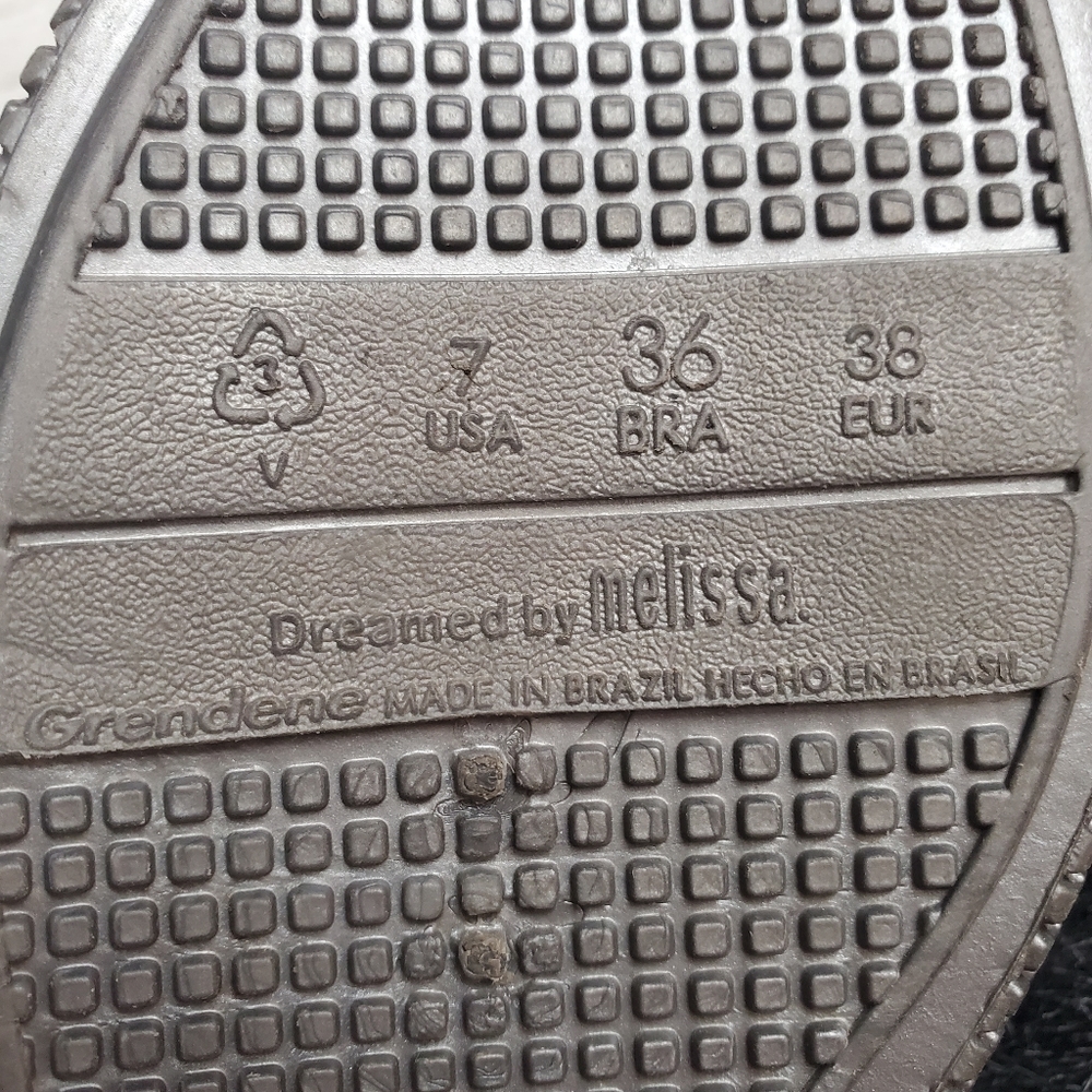 Melissa Flat shoes, grey with bow, seize 7 - Picture 4 of 4